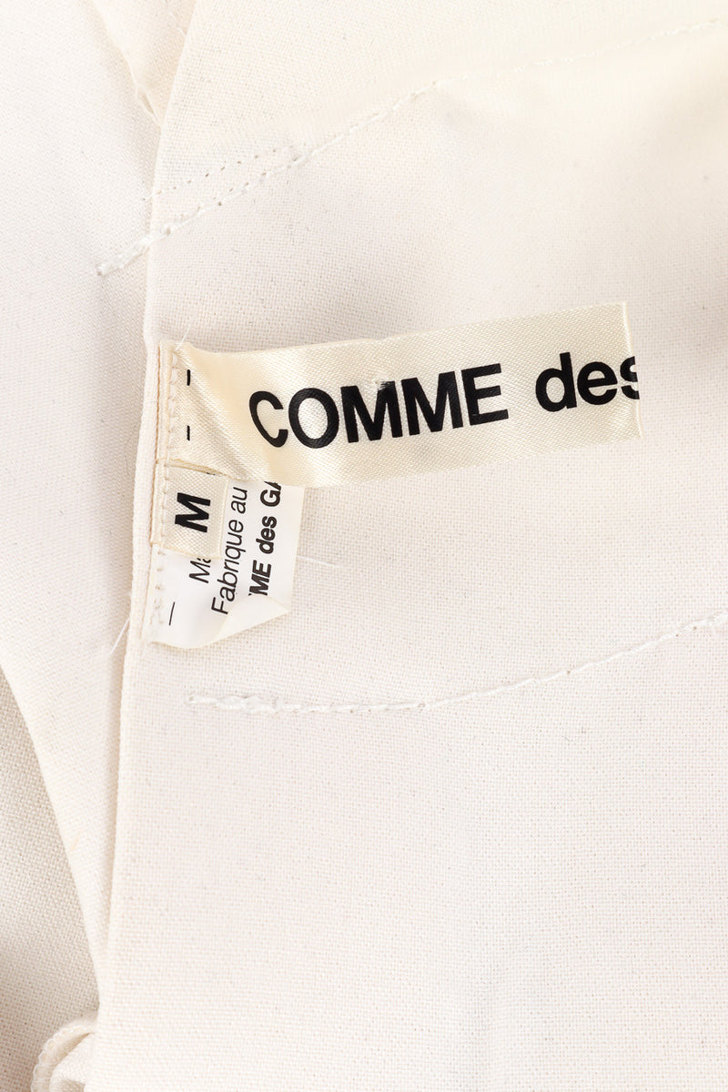 Commes Des Garçons canvas pleated vest designer label @recessla