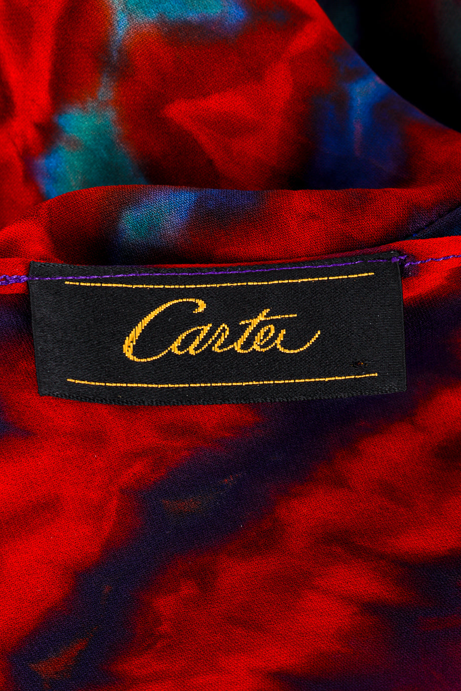 Vintage Carter Rainbow Shibori Dolman Tunic signature label @recess la