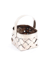 Vintage Cartier Sterling Woven Basket I 3/4 front view @recess la