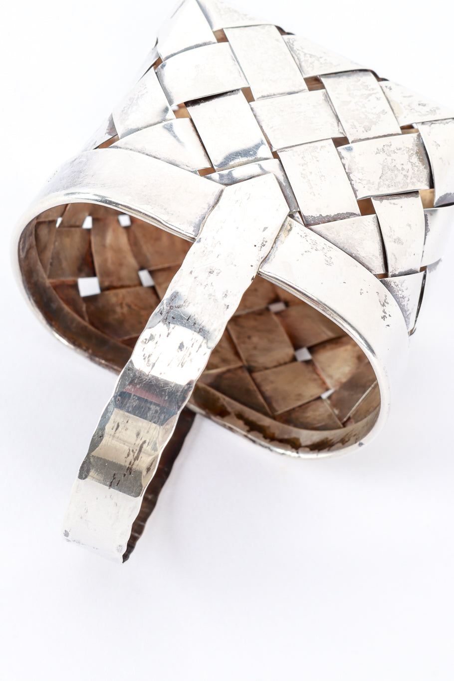 Cartier Sterling Woven Basket III tarnish detail @RECESS LA
