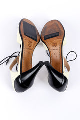 Vintage Chanel Lace Up Heels outer sole scuffing @recessla