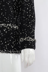 Vintage Chanel 1995 A/W Tweed Bouclé Jacket cuff detail @recessla
