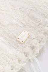 Vintage Chanel 2005 Cruise Woven Skirt Suit pearl tab @recessla