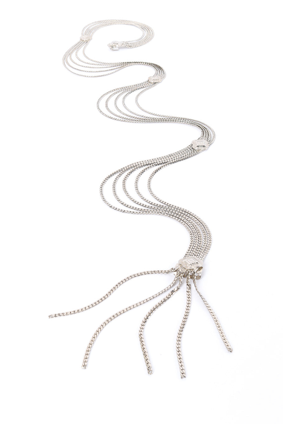 Waist chain belt by Christian Dior flat lay squiggle shape @recessla