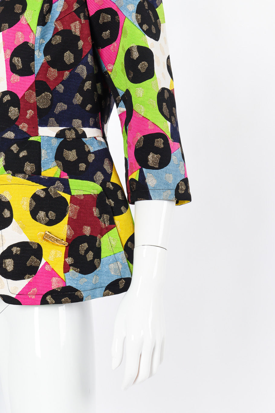 Peplum jacket by Christian LaCroix on mannequin sleeve close @recessla