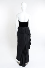 Vintage Christian Lacroix Beaded Strapless Gown back on mannequin @recessla
