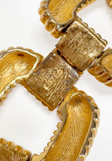 Vintage Ciner Twist Square Link Collar Necklace signature @recess la