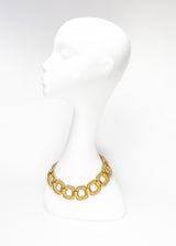 Vintage Ciner Twist Square Link Collar Necklace on mannequin @recess la
