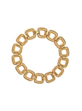 Vintage Ciner Twist Square Link Collar Necklace front @recess la
