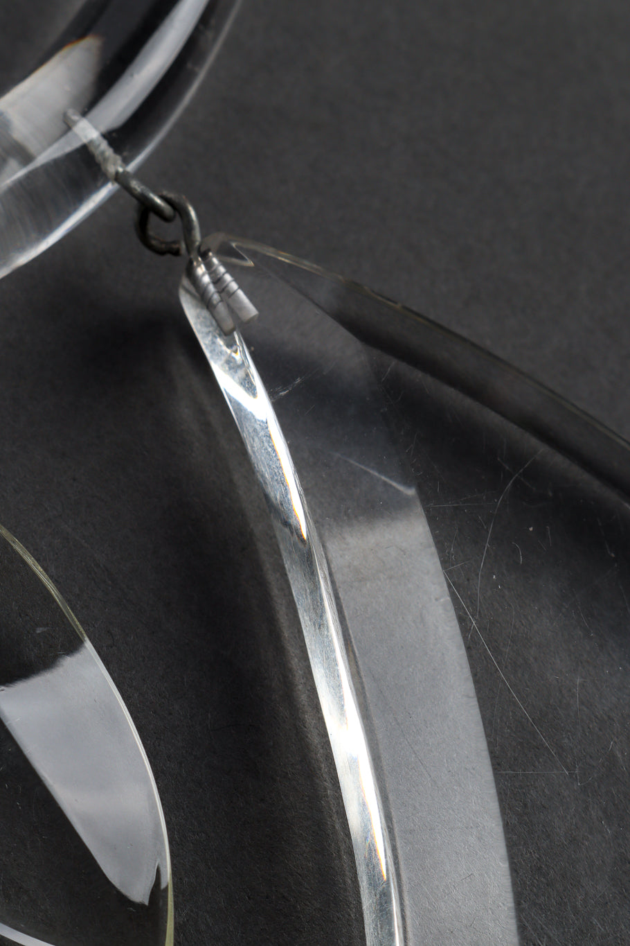 Lucite Wing Necklace by Judith Hendler on gray paper scratches @recess LA