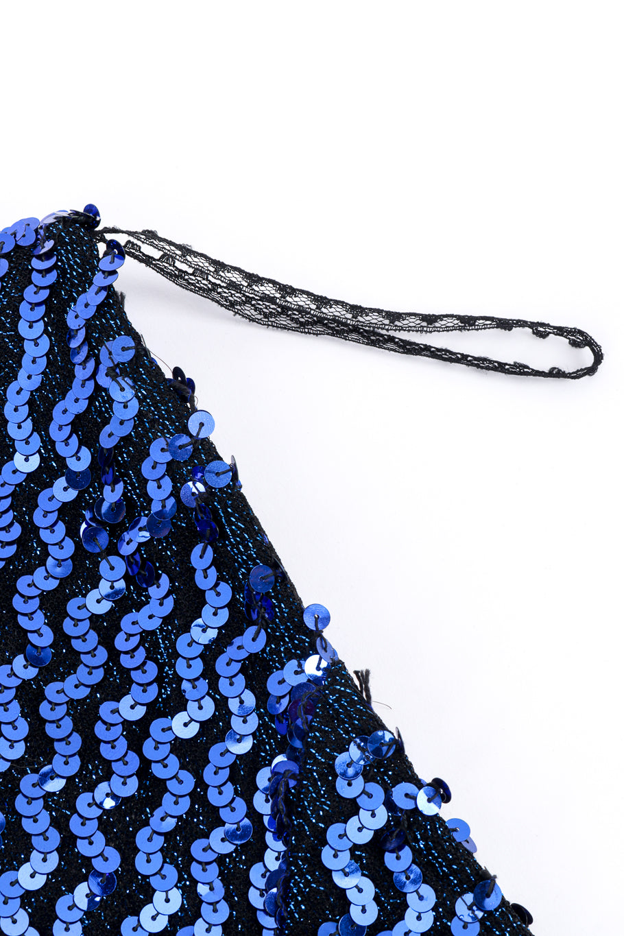 One-Shoulder Sequin Column Dress by Climax lace hangar strap @recessla