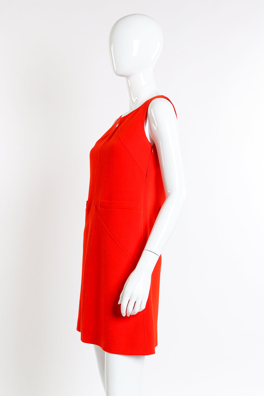 Courréges Mod Wool Jacket and Dress Set dress side on mannequin @recessla