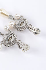 Vintage Oscar de la Renta Crystal & Pearl Drop Earrings make @RECESS LA