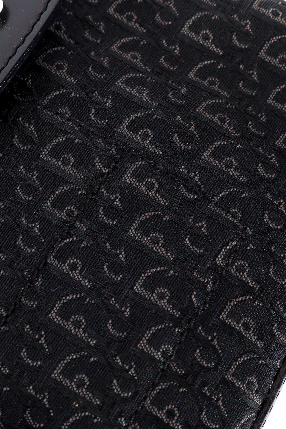 Vintage Dior Monogram Grommet Shoulder Bag monogram closeup @recess la