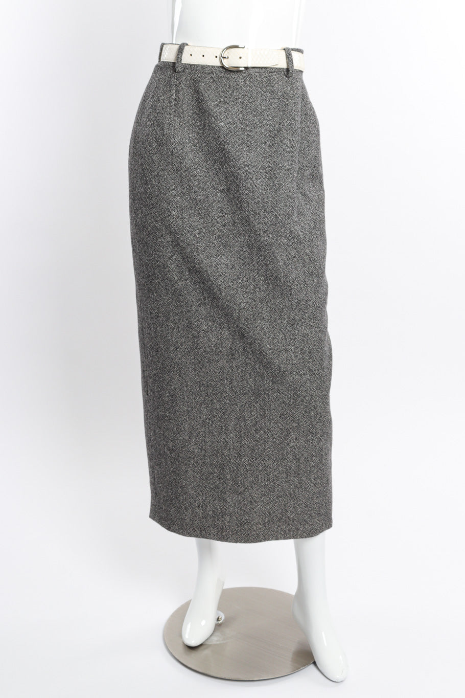 Wool Jacket & Wrap Skirt Suit by Christian Dior on mannequin skirt only front @recessla