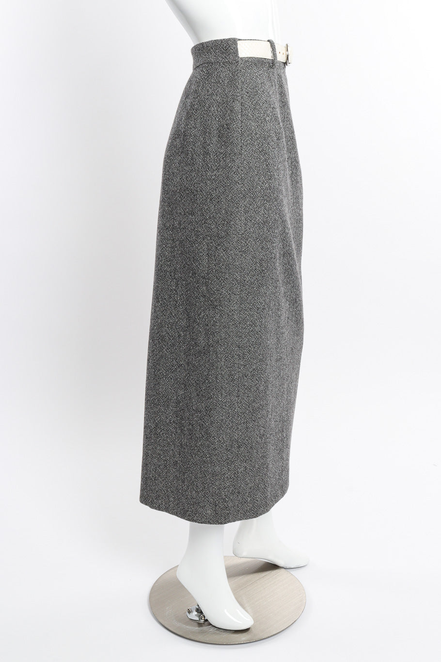 Wool Jacket & Wrap Skirt Suit by Christian Dior on mannequin skirt only side @recessla