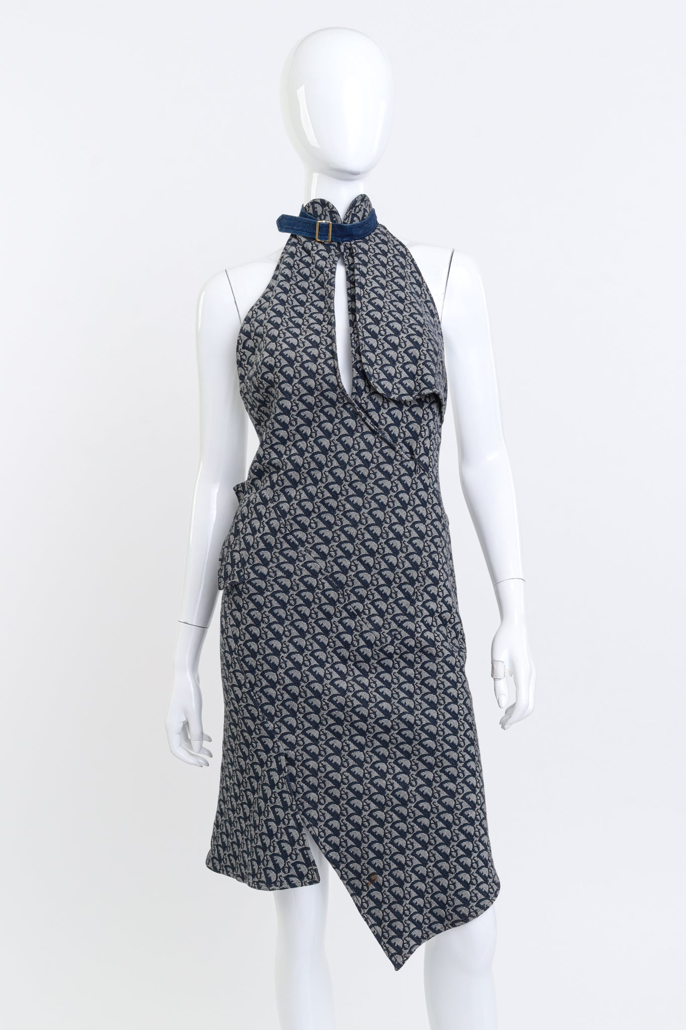 dior halter dress Dior // Wool Pleated Halter Dress VSP Consignment