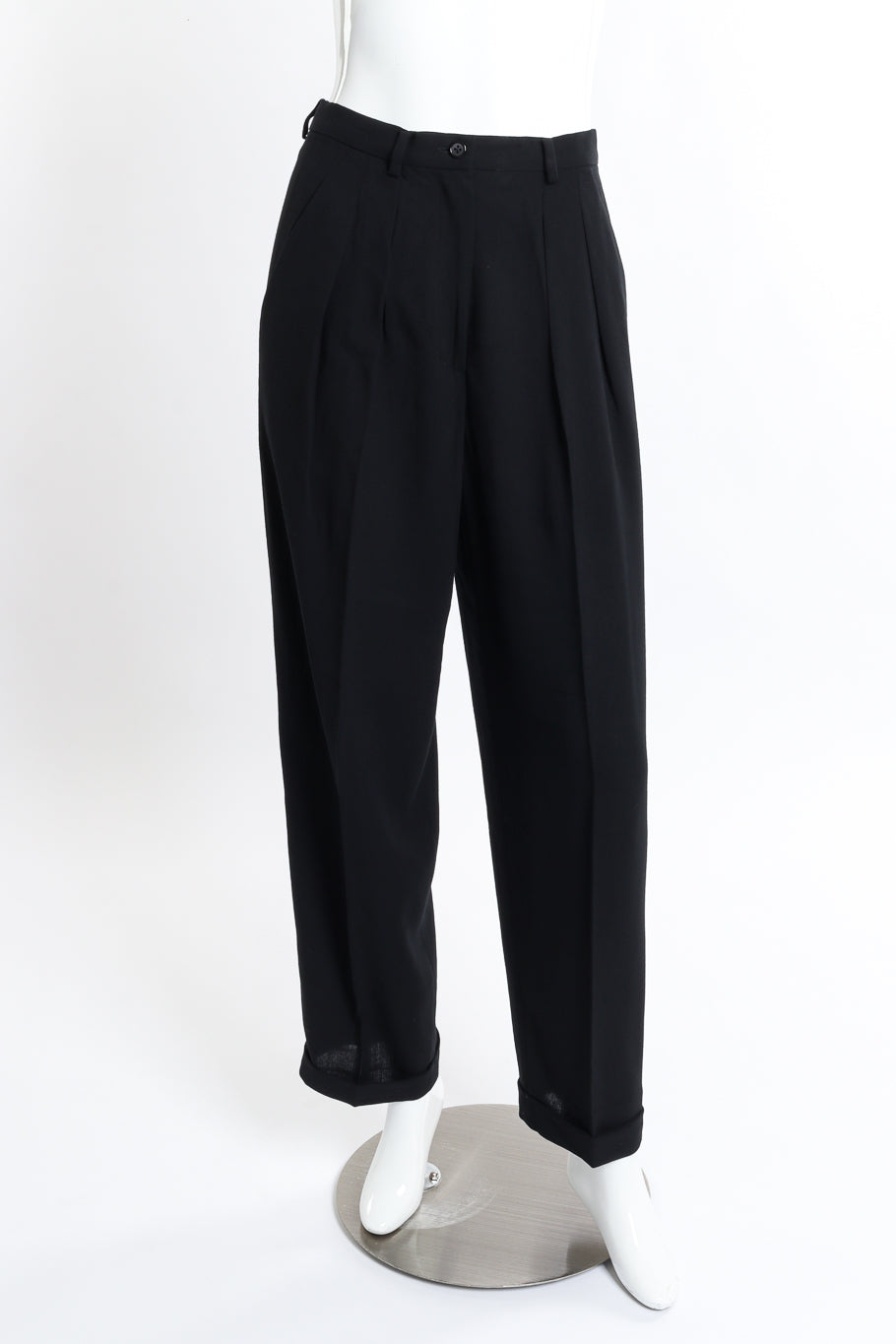 Vintage DKNY Longline Blazer and Pant Suit Set pant front on mannequin @recess la