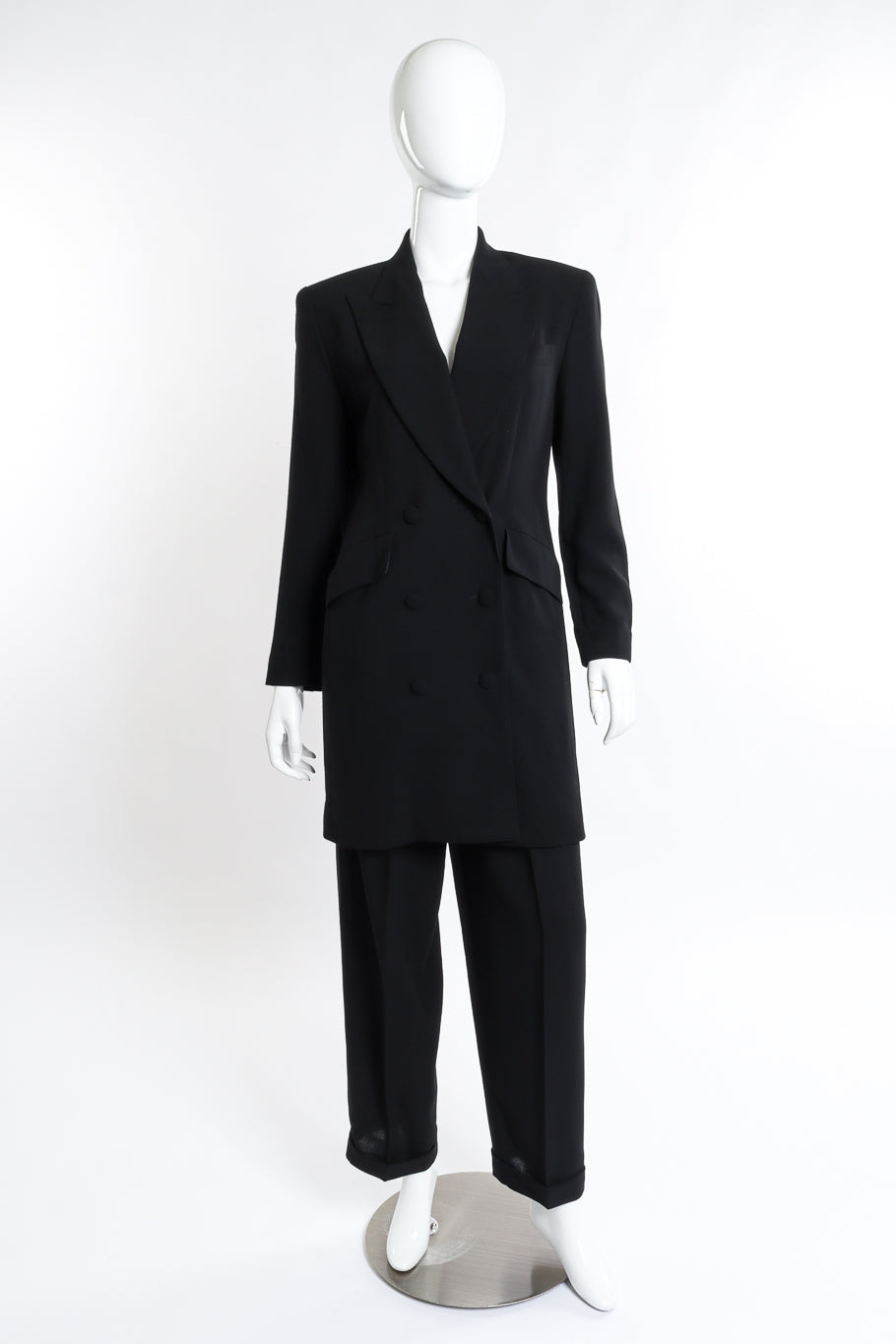 Vintage DKNY Longline Blazer and Pant Suit Set front on mannequin @recess la