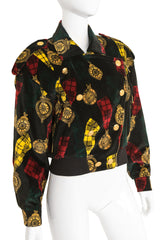 Velvet Moto Jacket by Escada on mannequin close @ Recess LA