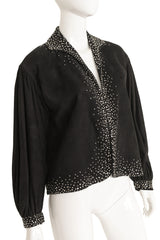 suede jacket by Halston on mannequin close @ Recess LA