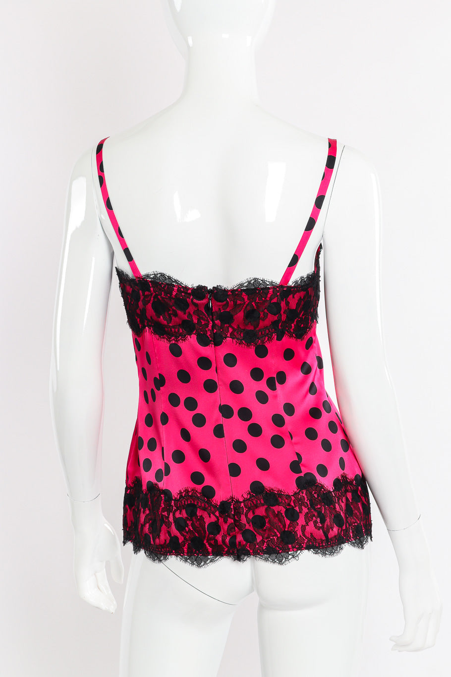 Lace trim camisole by Dolce & Gabbana on mannequin back @recessla