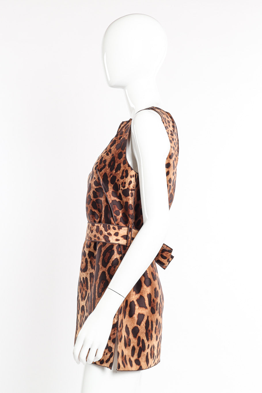 Dolce & Gabbana Belted Leopard Mini Dress side view @recessla