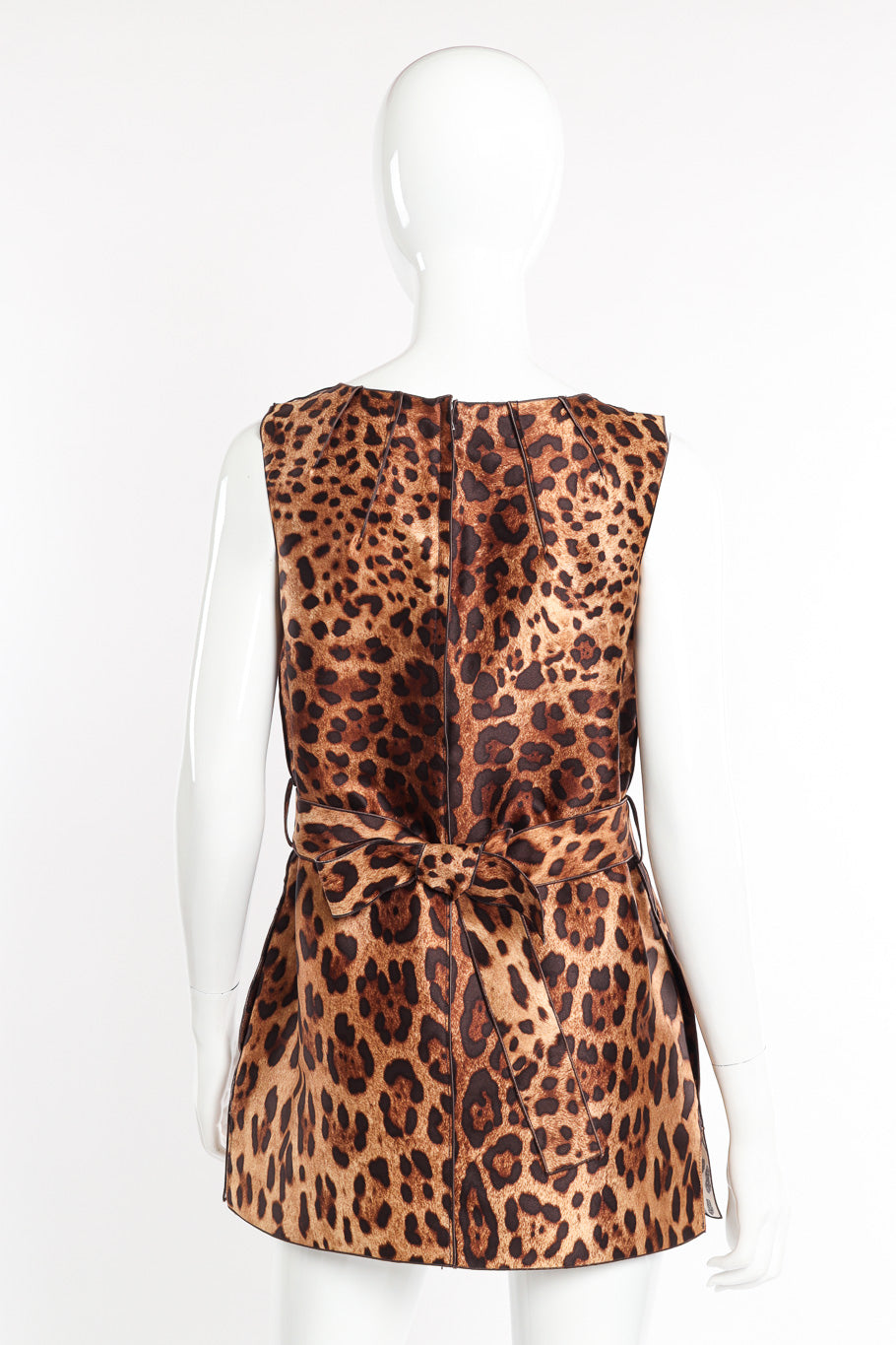 Dolce & Gabbana Belted Leopard Mini Dress back view @recessla