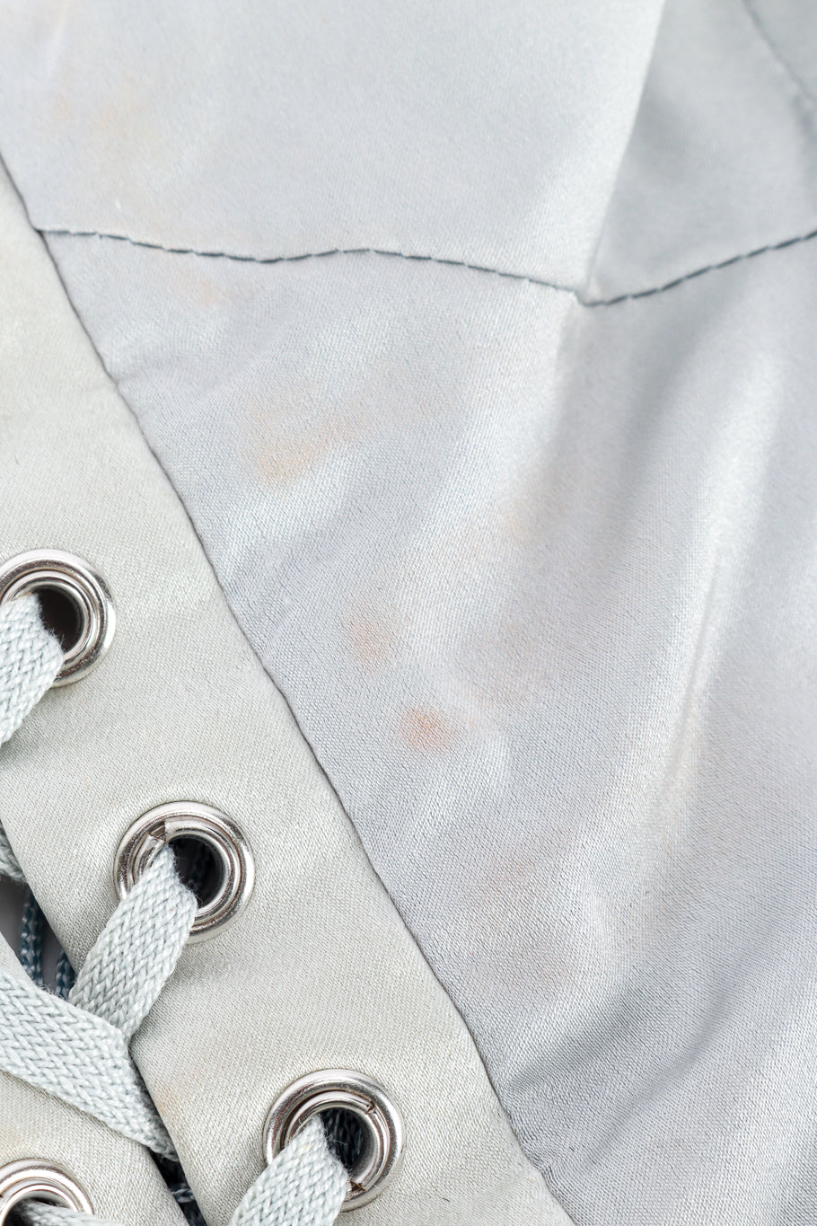 Dolce & Gabbana Fringe Fishnet Corset Top stain detail @RECESS LA