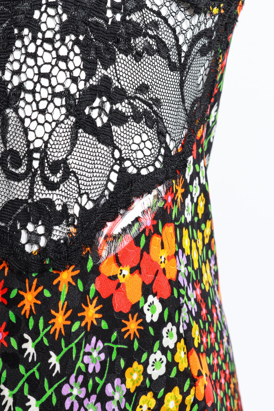 Dolce & Gabbana Floral Lace Padma Dress tear detail @RECESS LA