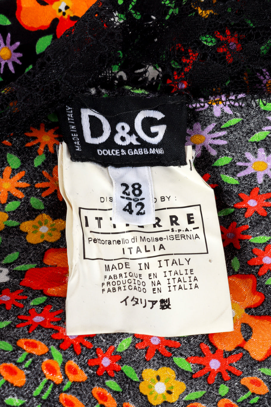 Dolce & Gabbana Floral Lace Padma Dress label detail @RECESS LA