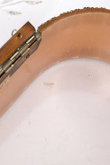 Vintage Florida Handbags Rhinestone Lucite Box Bag interior scuff marks closeup @recessla