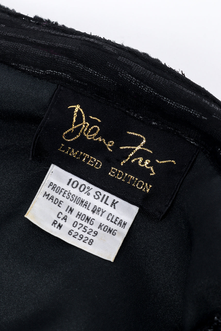 Vintage Diane Freis Shirred Velvet Burnout Dress signature label @recess la