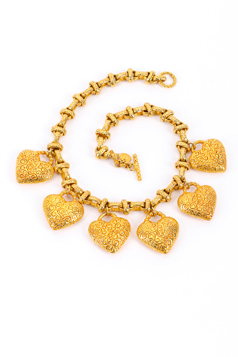 Heart Charm Dangle Necklace by Dominique Aurientis unclasped @recessla