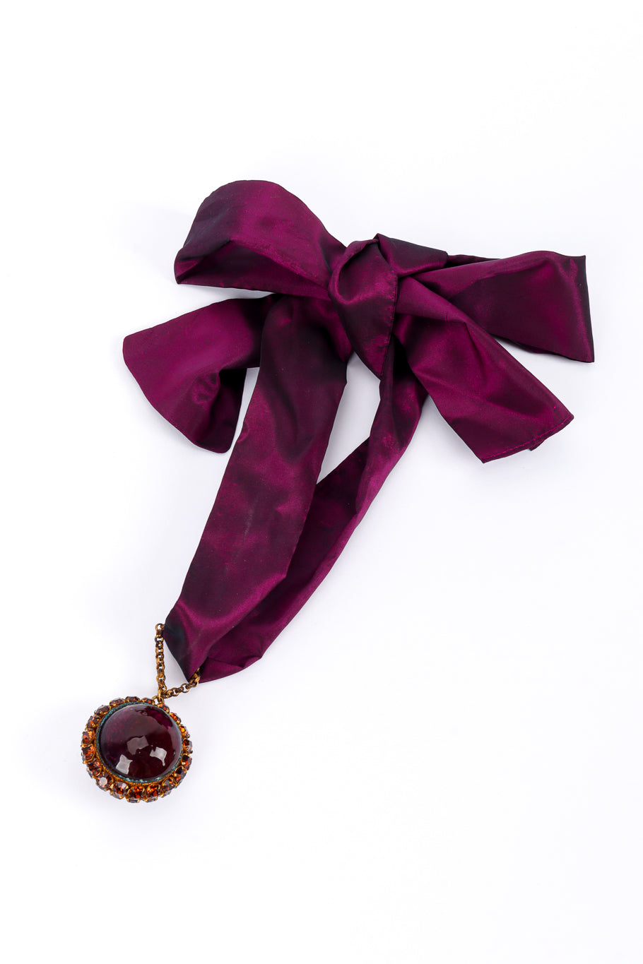 Vintage Dominique Aurientis Crystal Gripoix Necklace & Earrings Set necklace front @recessla