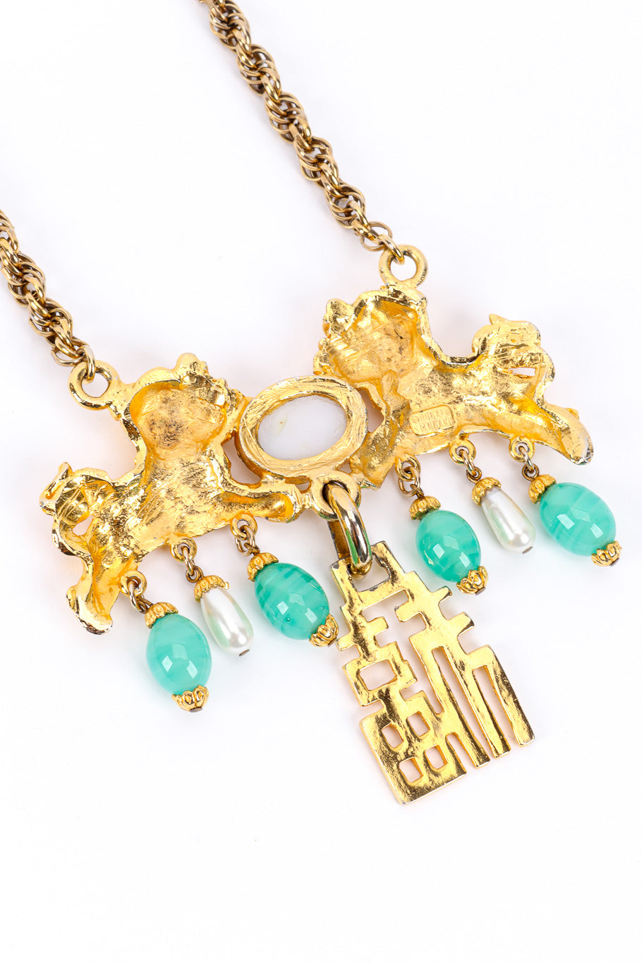 Foo Dog Palace Necklace by Donald Stannard back of plate @recessla