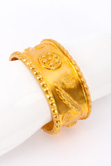 Matte Sculpted Cuff Bracelet by Escada on mannequin hand close @recessla