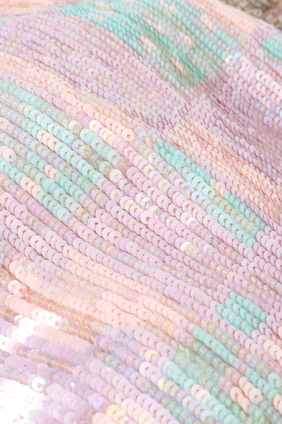 Pastel Fleur Beaded Gown by Escada sequins close @recessla