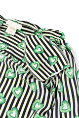 Heart wreath striped blouse by Escada flat lay shoulder pad @recessla