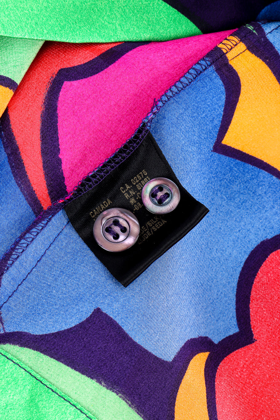 Vintage Escada Silk Heart Blouse additional buttons @recess la