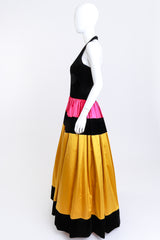 velvet halter gown by Escada on mannequin side @ Recess LA