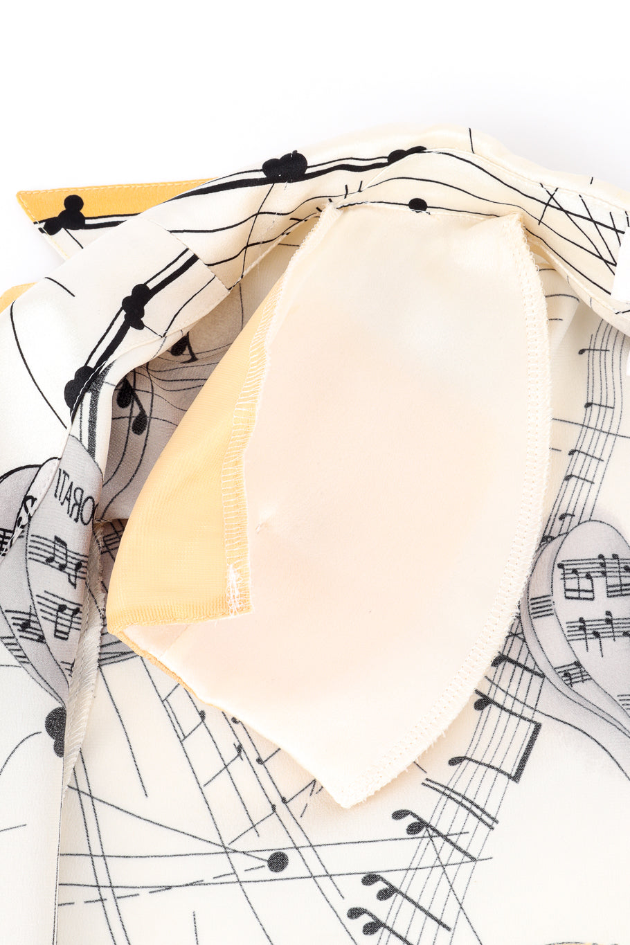 Vintage Escada Sheet Music Silk Blouse shoulder pad @recess la