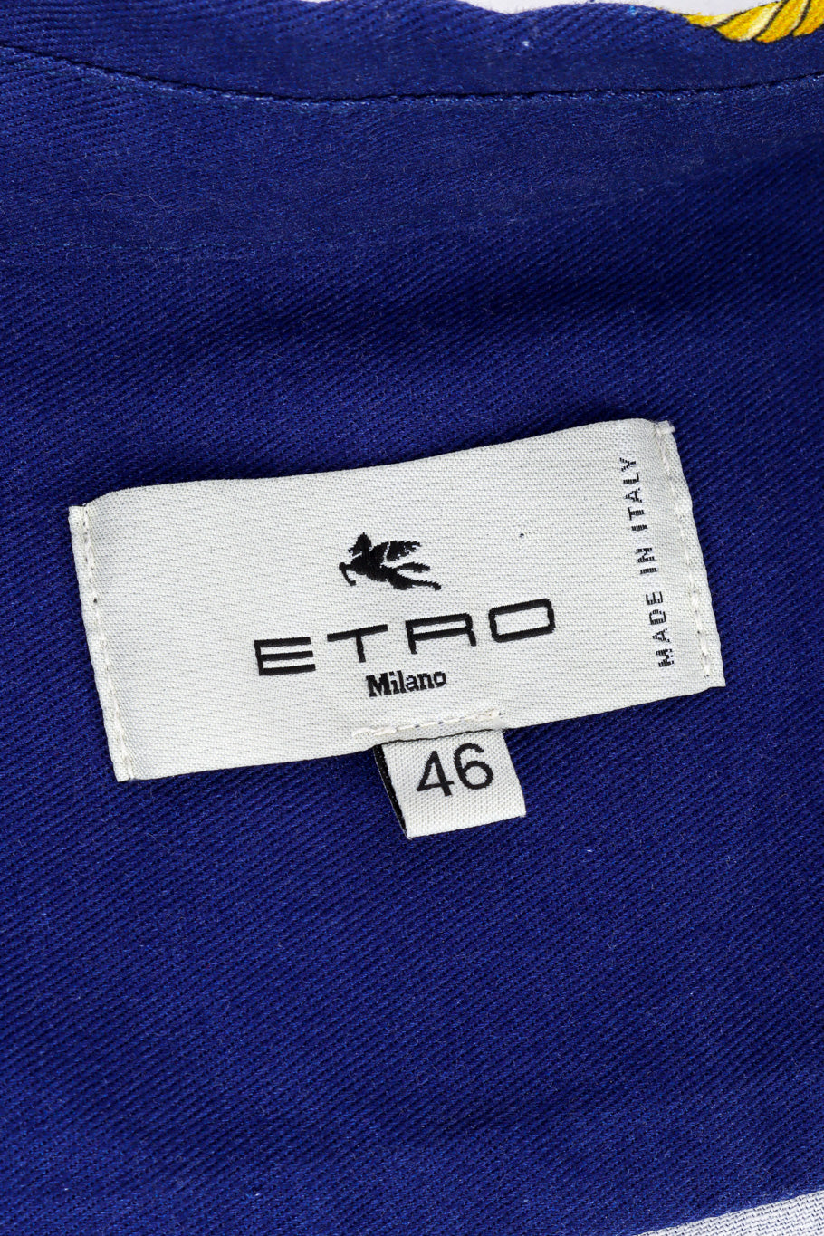 Etro 2021 S/S Nautical Flag Cotton Dress signature label @recess la