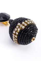 Crystal & Bead Ball Drop Earrings by Unger rhinestones close @recessla