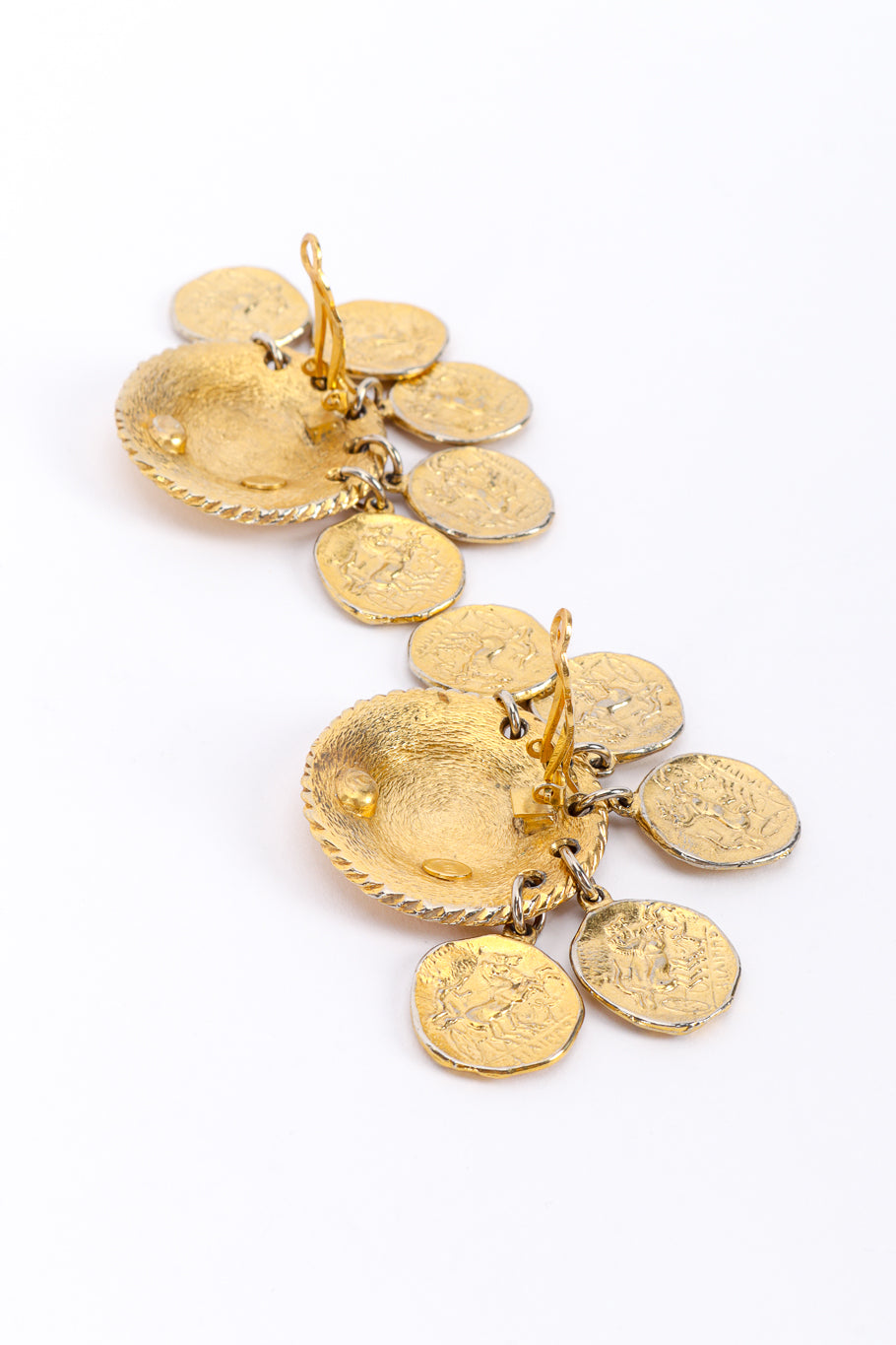 Vintage Butler & Wilson Roman Coin Charm Earrings posts unhinged @recessla