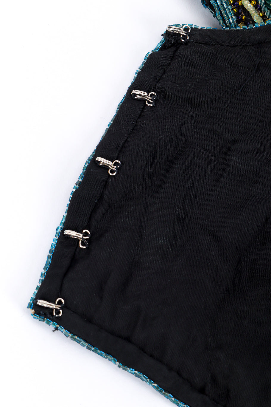 Vintage Ella Singh Beaded Sequin Cropped Vest Top hook hardware @recessla