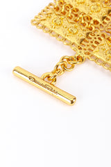 Vintage Oscar de la Renta Byzantine Plate Link Bracelet signature @recess la