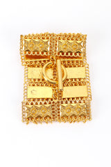 Vintage Oscar de la Renta Byzantine Plate Link Bracelet clasp @recess la