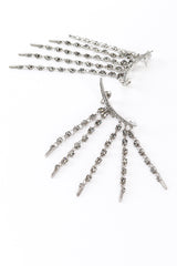 Vintage Oscar de la Renta Smokey Crescent Moon & Falling Stars Crawler Earrings detail @recess la