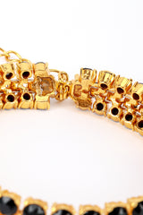 Vintage Oscar de la Renta Articulated Black Crystal Choker Collar origin cartouche @recess la